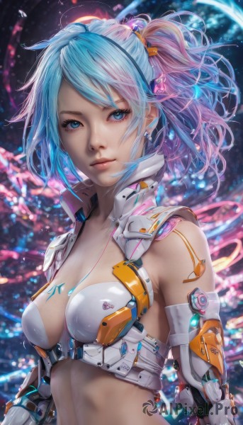 Dynamic scene brought to life with a serene cyborg