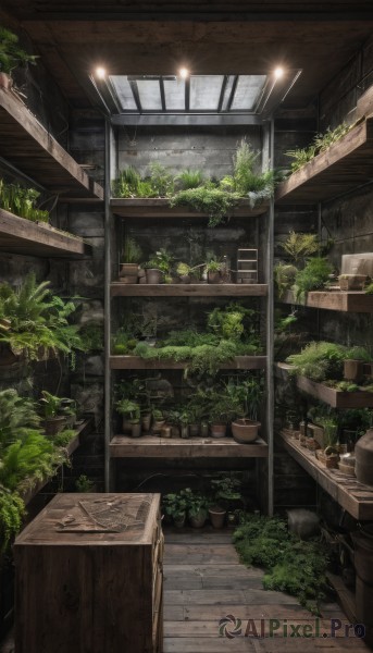 A indoors in a dynamic scenery