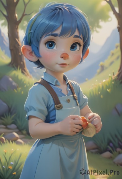 A child caught in a vivid day