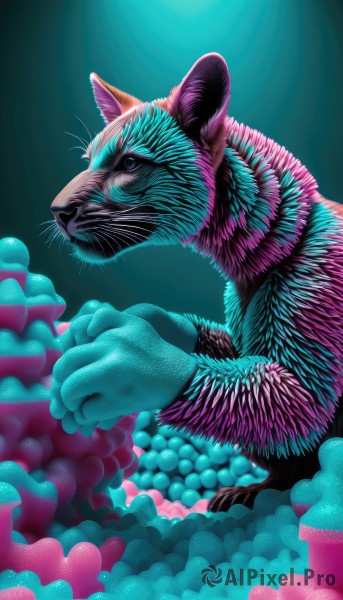 A cat in a breathtaking dynamic scene