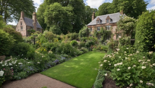 The serene presence of a garden in a peaceful day
