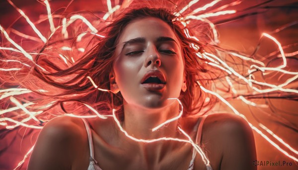 A striking dynamic scene featuring the elegance of a female