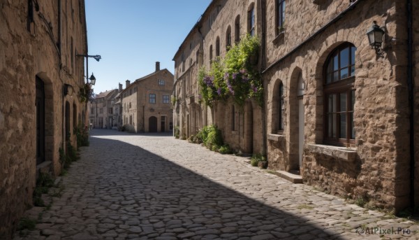 The charm of a street in a scenic day