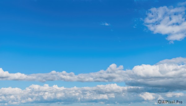 monochrome,outdoors,sky,day,cloud,signature,blue sky,no humans,cloudy sky,scenery,blue theme,horizon