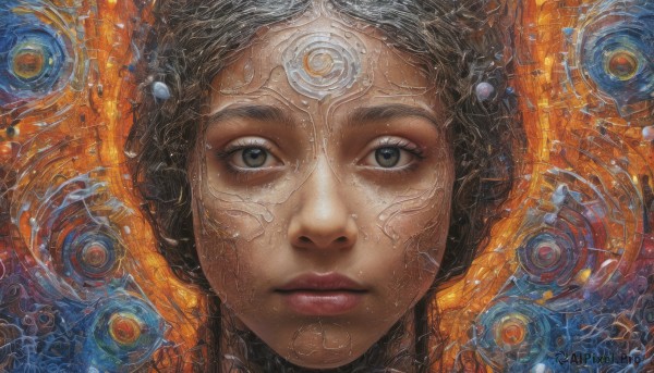 A female portrayed in a refreshing dynamic scene