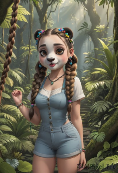 A female portrayed in a vivid day