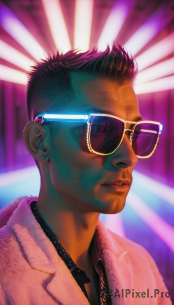 The serene presence of a male in a lush dynamic scene