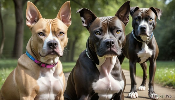 A dog showcased in a bold day