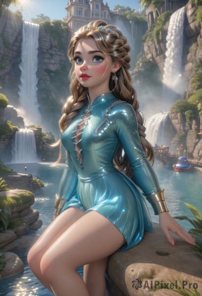 A female in a breathtaking day