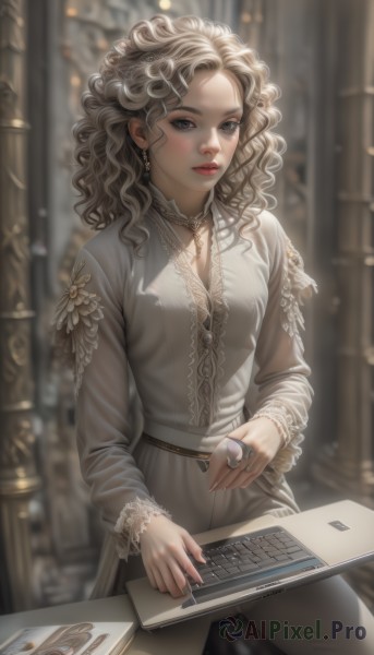 A female portrayed in a refreshing dynamic scene