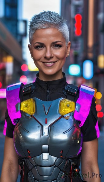 A breathtaking outdoors with a cyborg