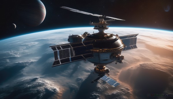 A charming scenery featuring a spacecraft