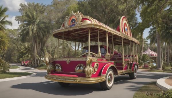 A motor vehicle showcased in a bold day
