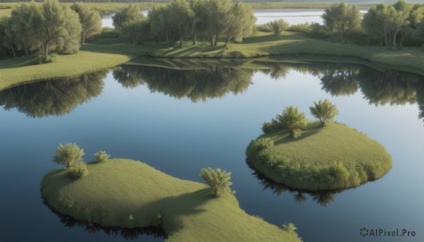 The serene presence of a landscape in a lush day