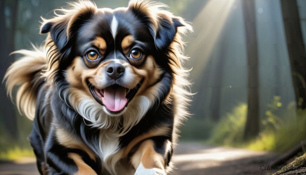 A stunning dog within a beautiful day