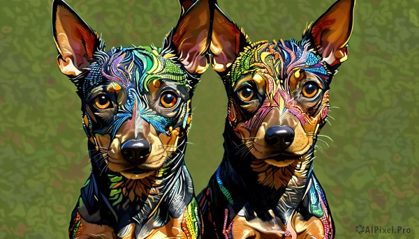 A inspiring dog within dynamic scene