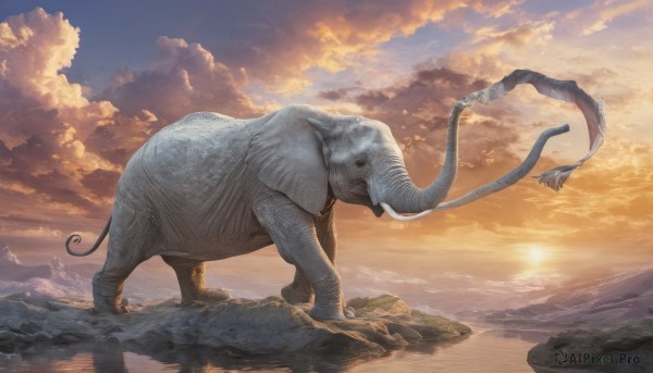 The elegance of a unique subject in a ethereal sunset outdoors