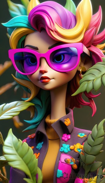 The charm of a female in a bold dynamic scene
