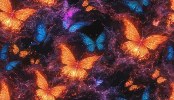 A tranquil view of a butterfly in scenery