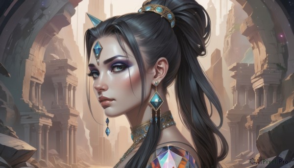A stunning portrayal of a female in a lush outdoors