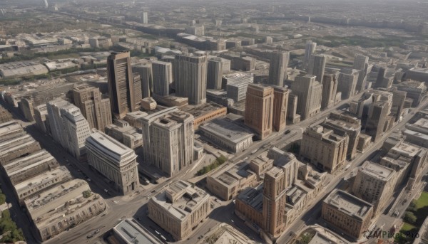 outdoors,tree,no humans,from above,building,scenery,city,cityscape,river,skyscraper,road