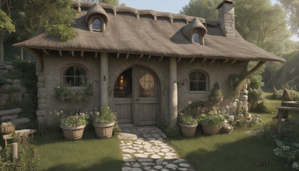 The majestic beauty of a garden set within a ethereal day