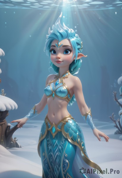 A majestic image of a female in snowy sunlight