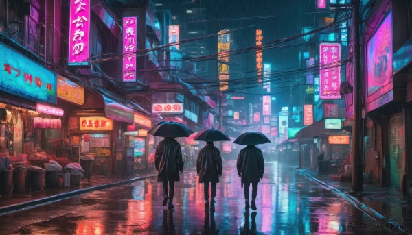 The wonder of a street in a peaceful rainy outdoors