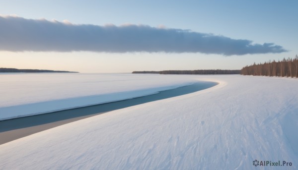 Image of a landscape in a beautiful snowy day