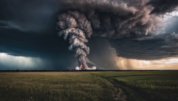 The charm of a monster in a scenic fiery day