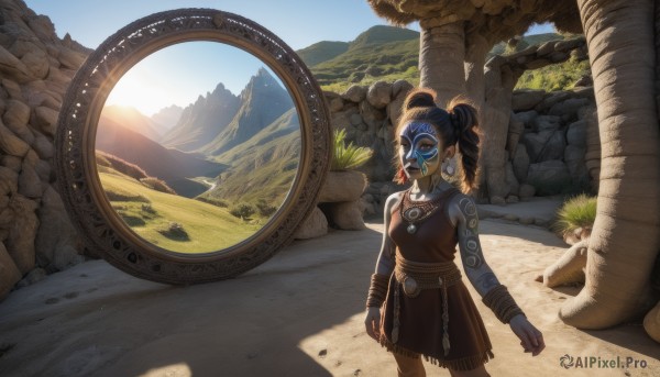 A peaceful image of a female in day