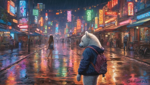 A refreshing image of a female in rainy outdoors
