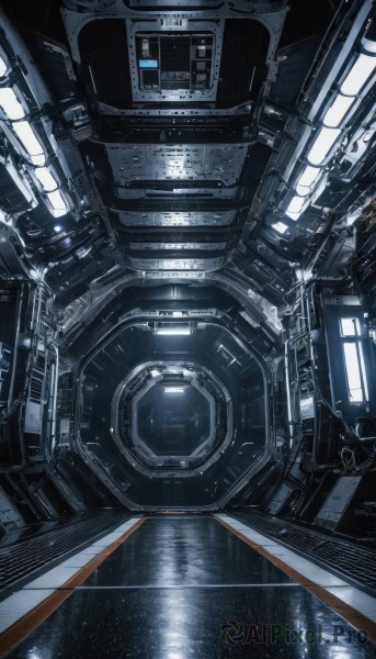 A spacecraft portrayed in a vivid scenery