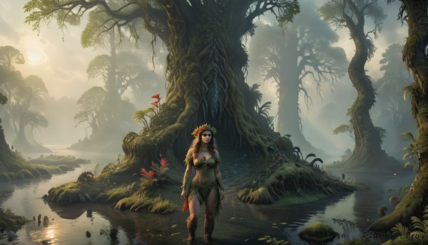 The timeless beauty of a female in a bold outdoors