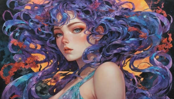 A female portrayed in a inviting dynamic scene