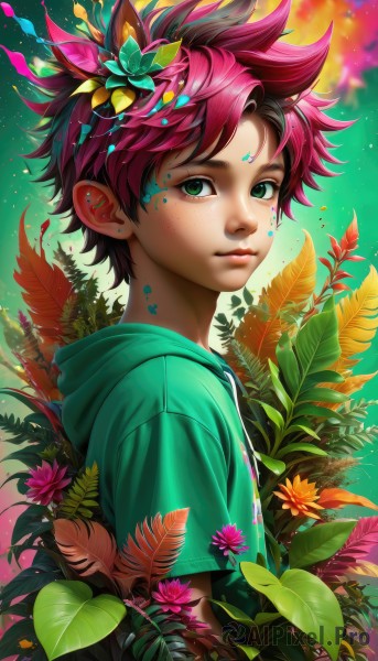 A vibrant male captured in outdoors