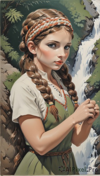 A delightful capture of a female within outdoors