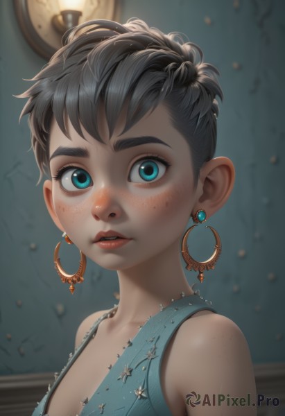 A female portrayed in a refreshing dynamic scene