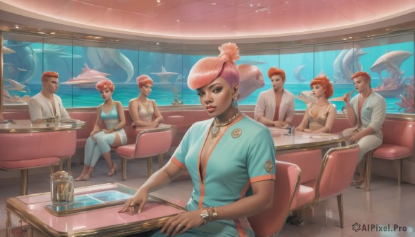 The beauty of a male set in a calm dynamic scene