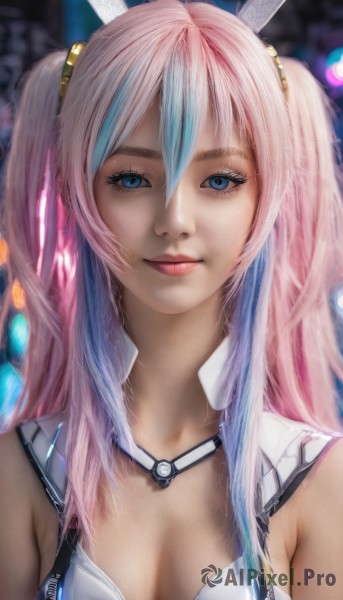 Dynamic scene brought to life with a serene female