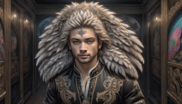 The elegance of a male in a tranquil dynamic scene