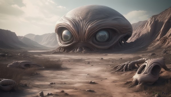 The wonder of a alien in a peaceful day