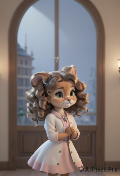 A majestic window featuring a child