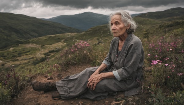 The allure of a female in a dynamic day