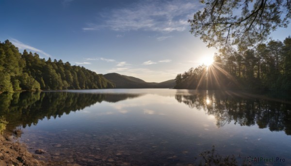 A landscape captured beautifully in a inviting sunset day