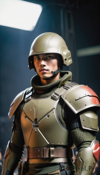A peaceful image of a male in dynamic scene