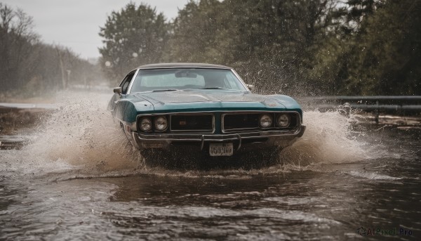 A motor vehicle portrayed in a vivid day