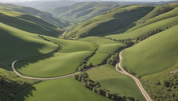 A landscape in a picturesque day