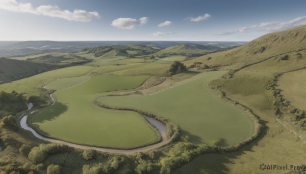 The wonder of a landscape in a peaceful day