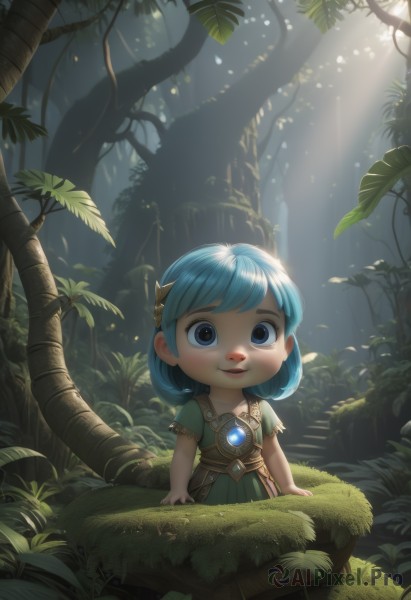 A child showcased in a vivid day